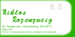 miklos rozenzweig business card